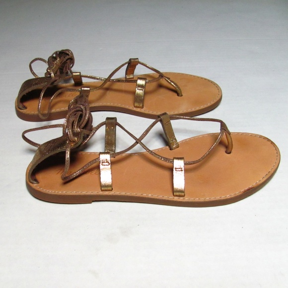 Madewell Shoes - Madewell Board Walk Lace Sandals 8.5 Gold Gladiatr